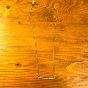 Catherine Popesco La Vie Parisienne Gold Black Diamond Crystal Bar Necklace